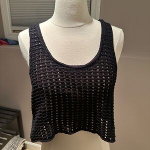 Wild Fable Black Crochet Crop Top